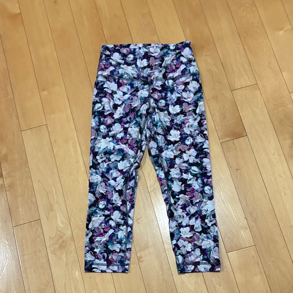 lululemon athletica Purple Floral Leggings